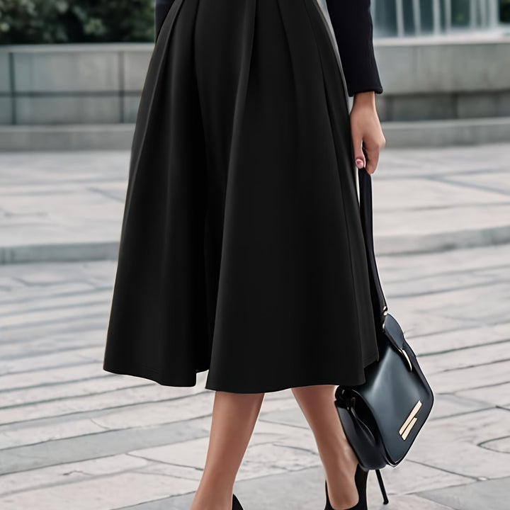 CELINE BLOOM | ELEGANT BELTED PENCIL SKIRT