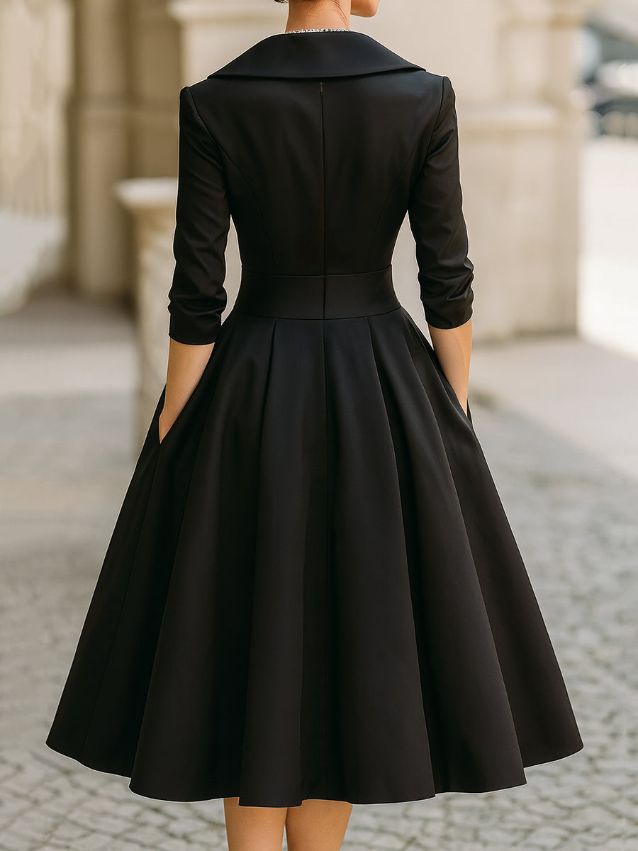 Lina - Abito midi in raso