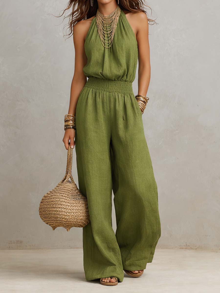 Valeria | Elegant Halter-Neck Jumpsuit