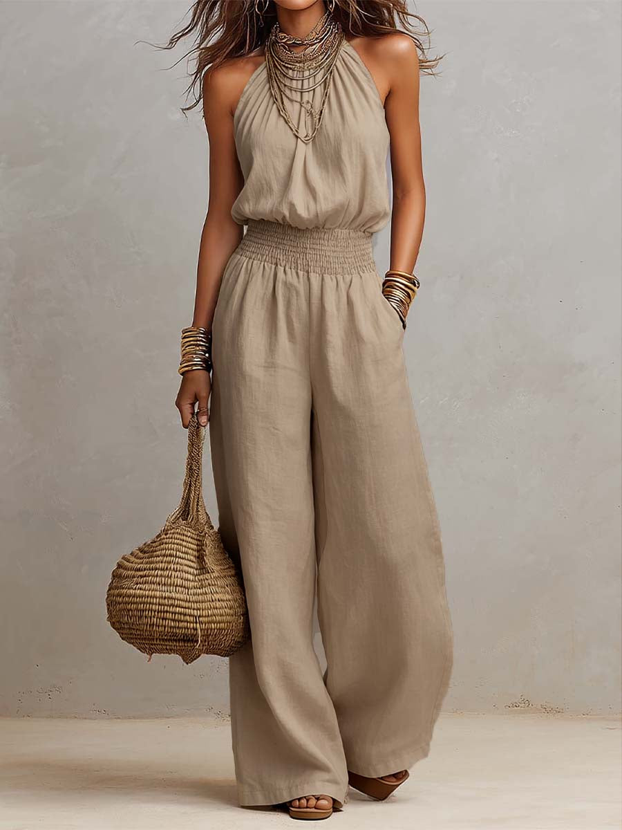 Valeria | Elegant Halter-Neck Jumpsuit