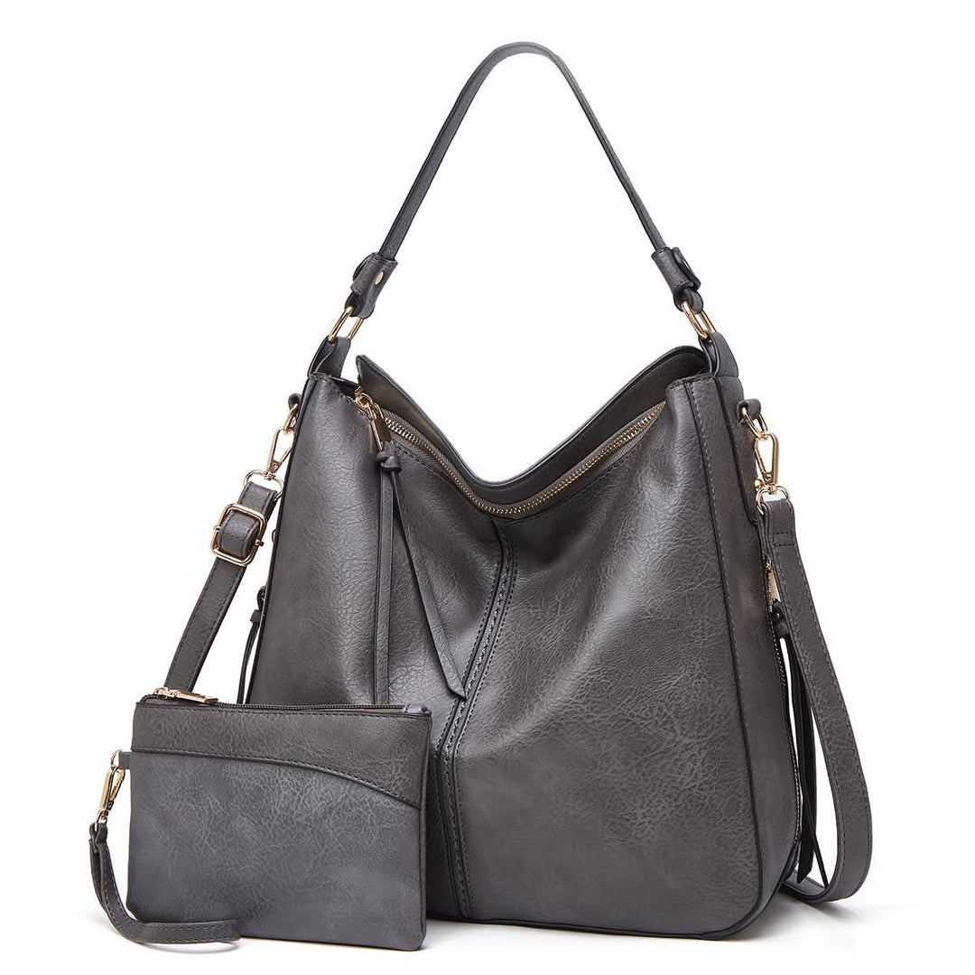 CAMELLIA LEATHER HOBO BAG