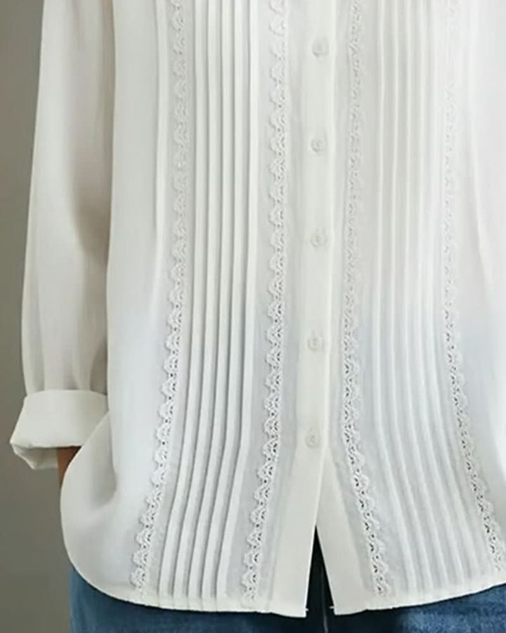 AMELIA PLEATED LACE TOP