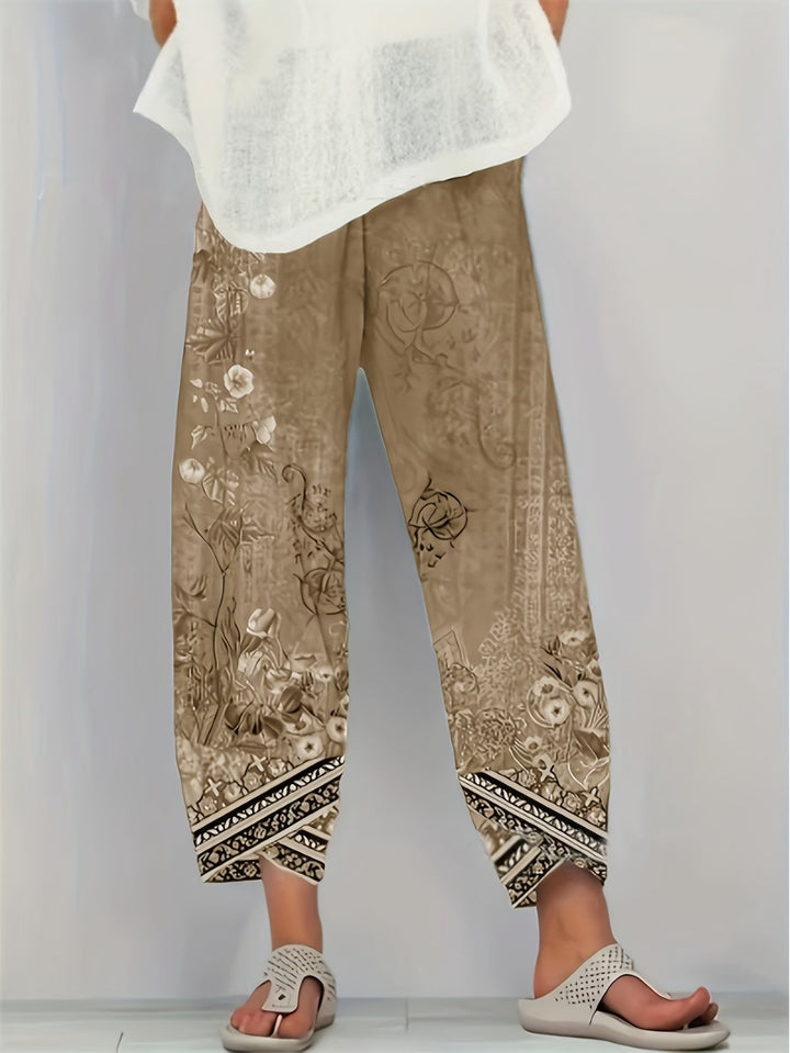 BRIELLE | BOTANICAL WIDE-LEG TROUSERS