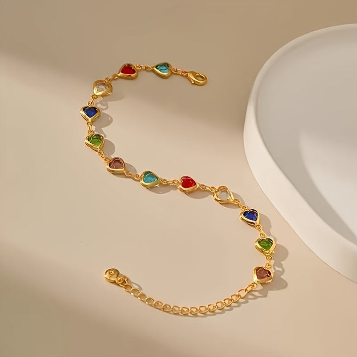 HEART-SHAPED GOLD BRACELET
