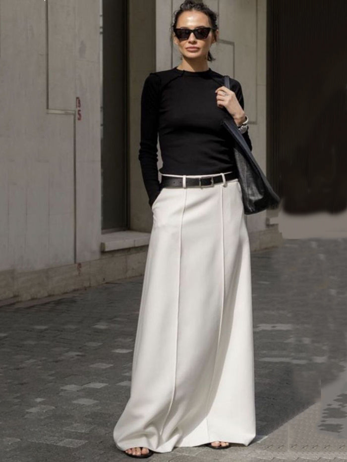 KATHARINE™ | H-LINE SLEEK MIDI SKIRT