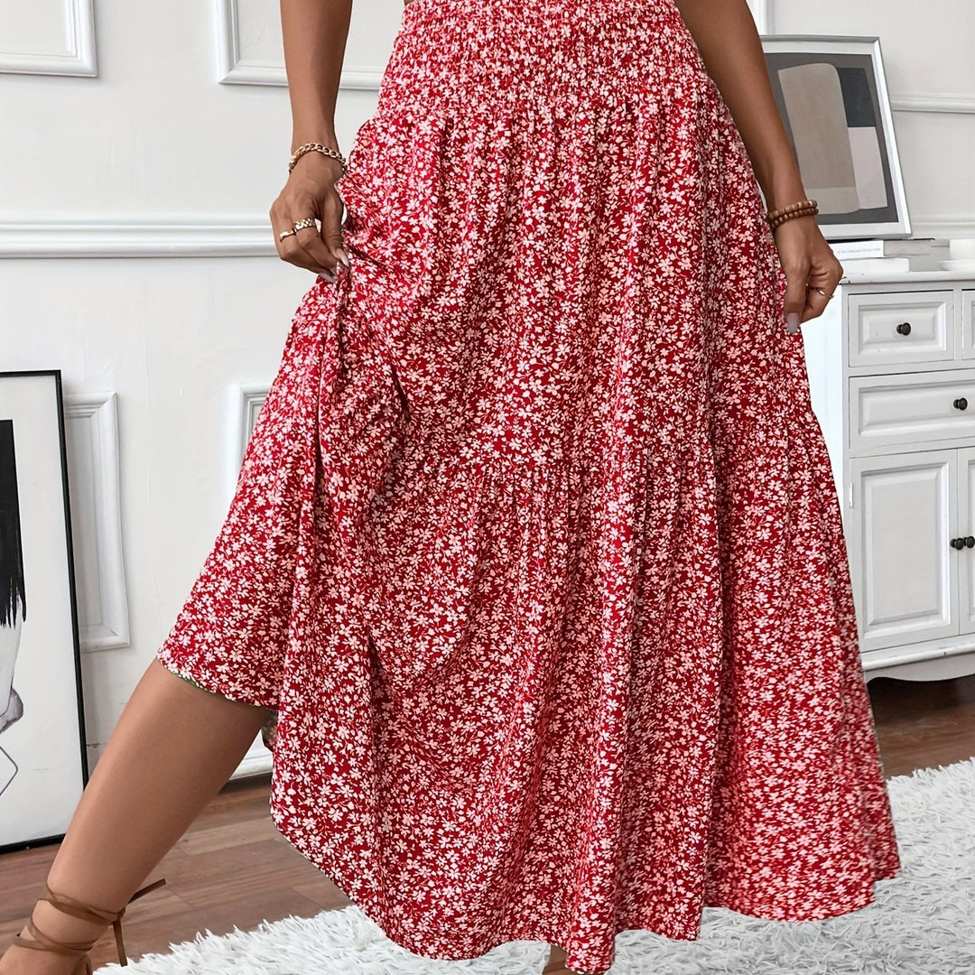 TAHLIA | TIERED FLORAL MAXI SKIRT