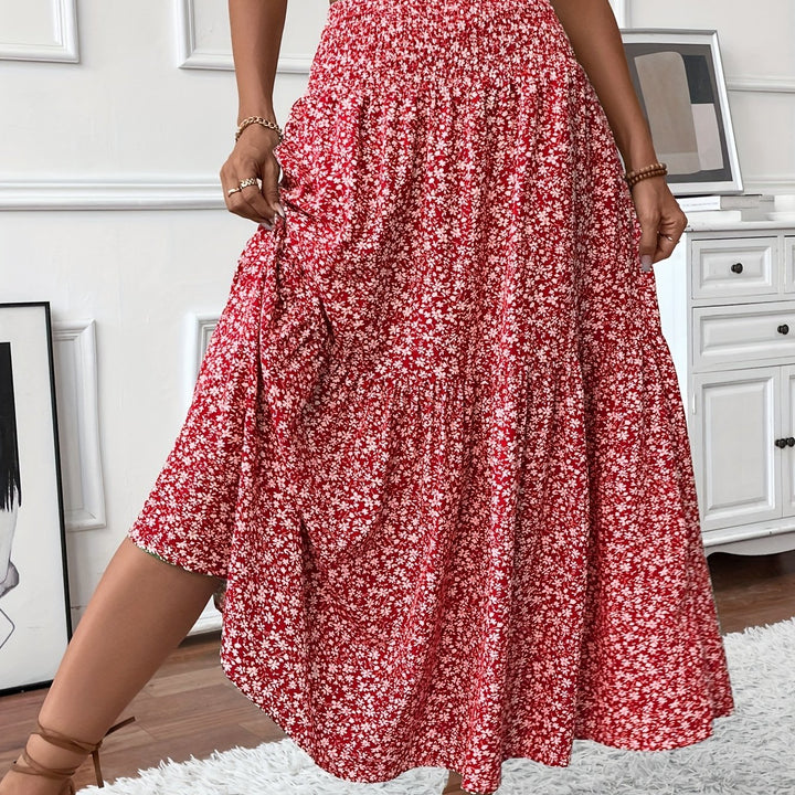 TAHLIA | TIERED FLORAL MAXI SKIRT