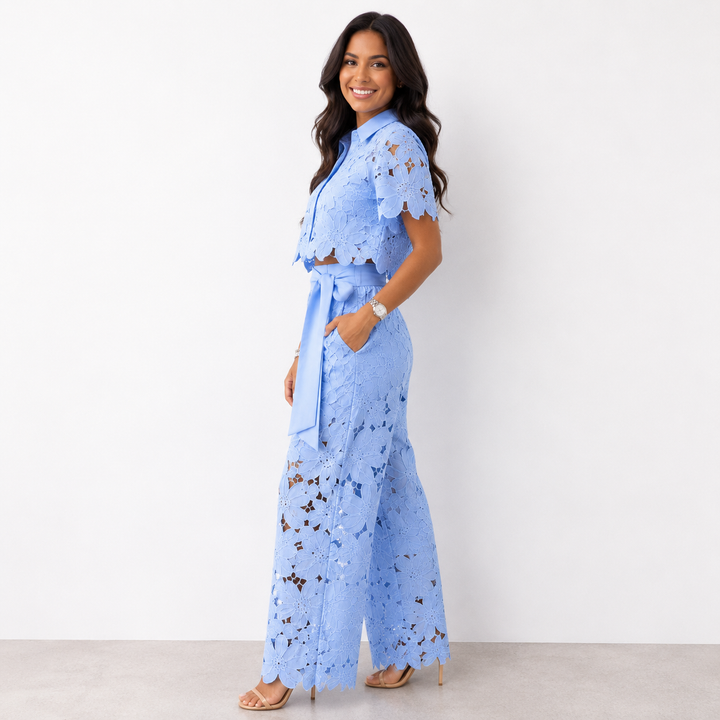 Isabela™ | Set Elegante a Due Pezzi con Dettagli in Pizzo