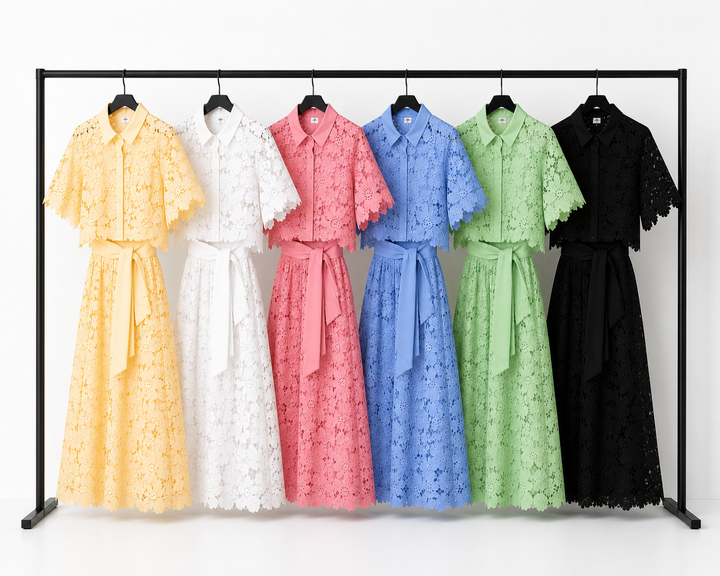 Isabela™ | Set Elegante a Due Pezzi con Dettagli in Pizzo