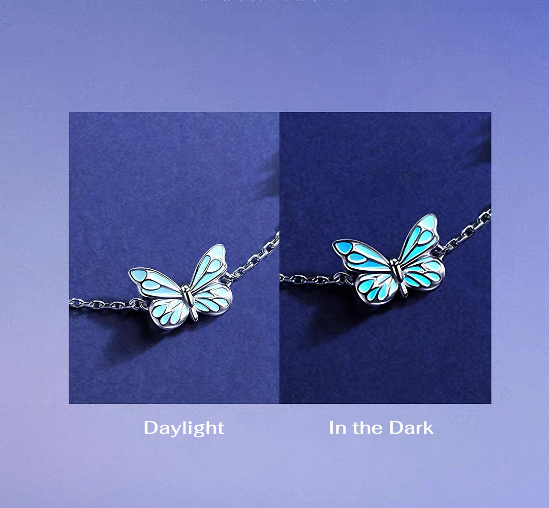 Luminous Dream Blue Butterfly Bracelet