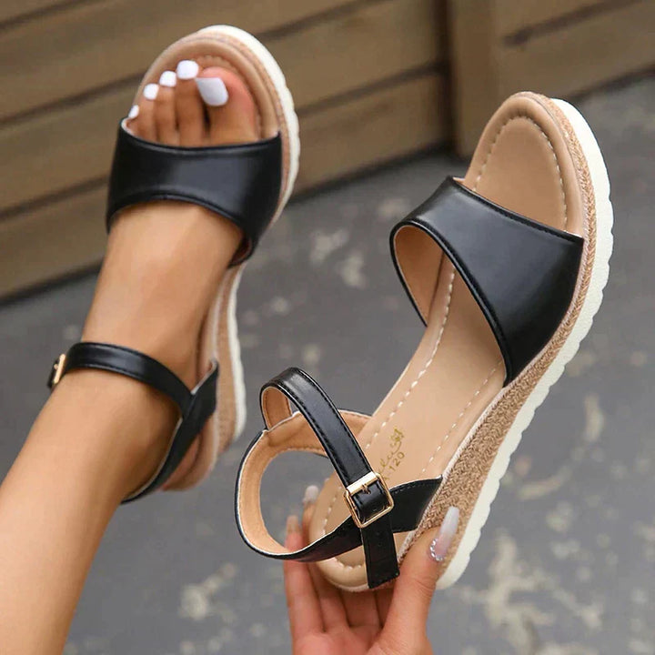 Orthopedische Sandalen Dames Zwart - Comfortabele Sandalen met Voetboogondersteuning