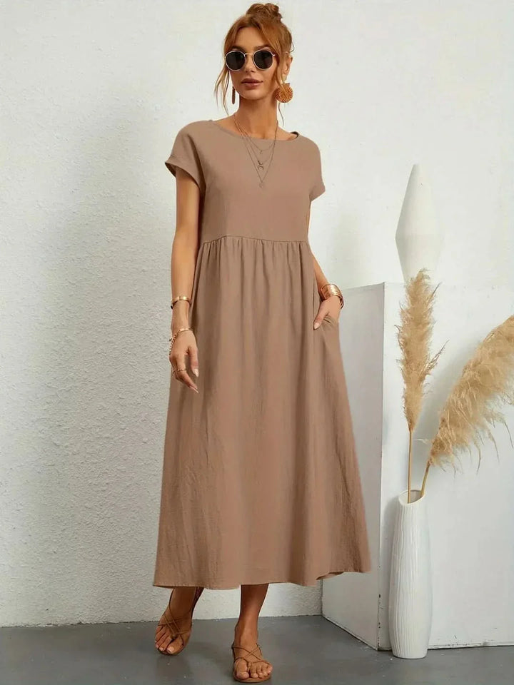 AVA LUXE FLUID MIDI DRESS