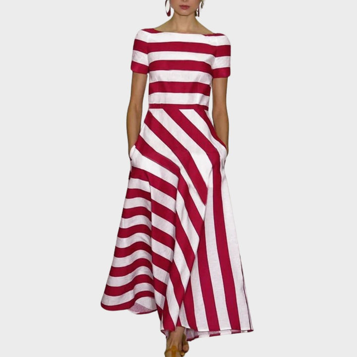 DELORA | LIGHT & FLUID STRIPE DRESS
