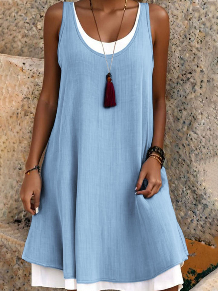 Elira™ | Two-Piece Look Tank Dress