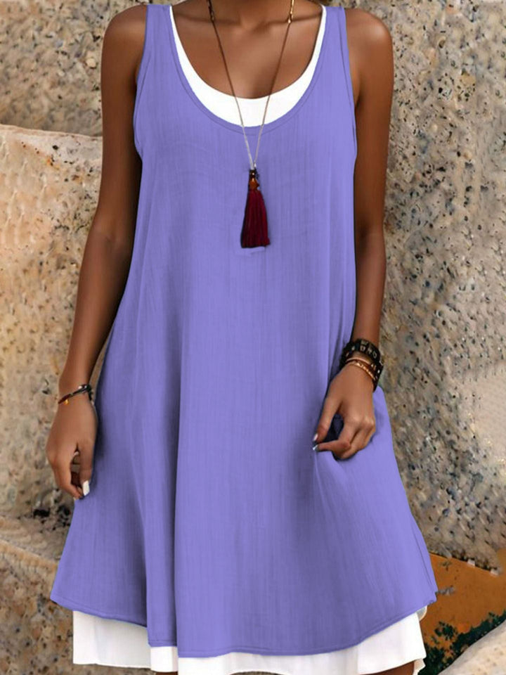 Elira™ | Two-Piece Look Tank Dress