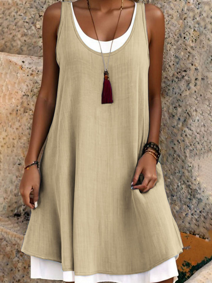 Elira™ | Two-Piece Look Tank Dress