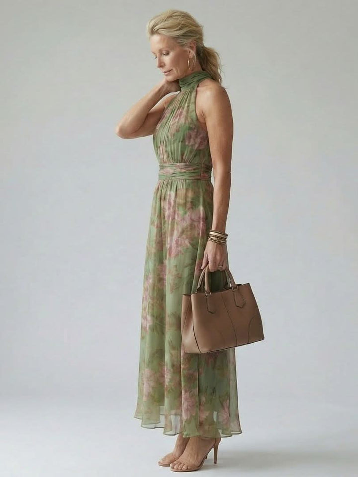 DELILAH HALTER MIDI DRESS