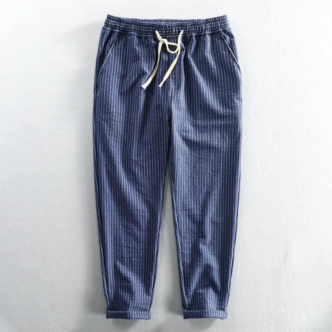 ROCCO STRIPED LINEN PANTS
