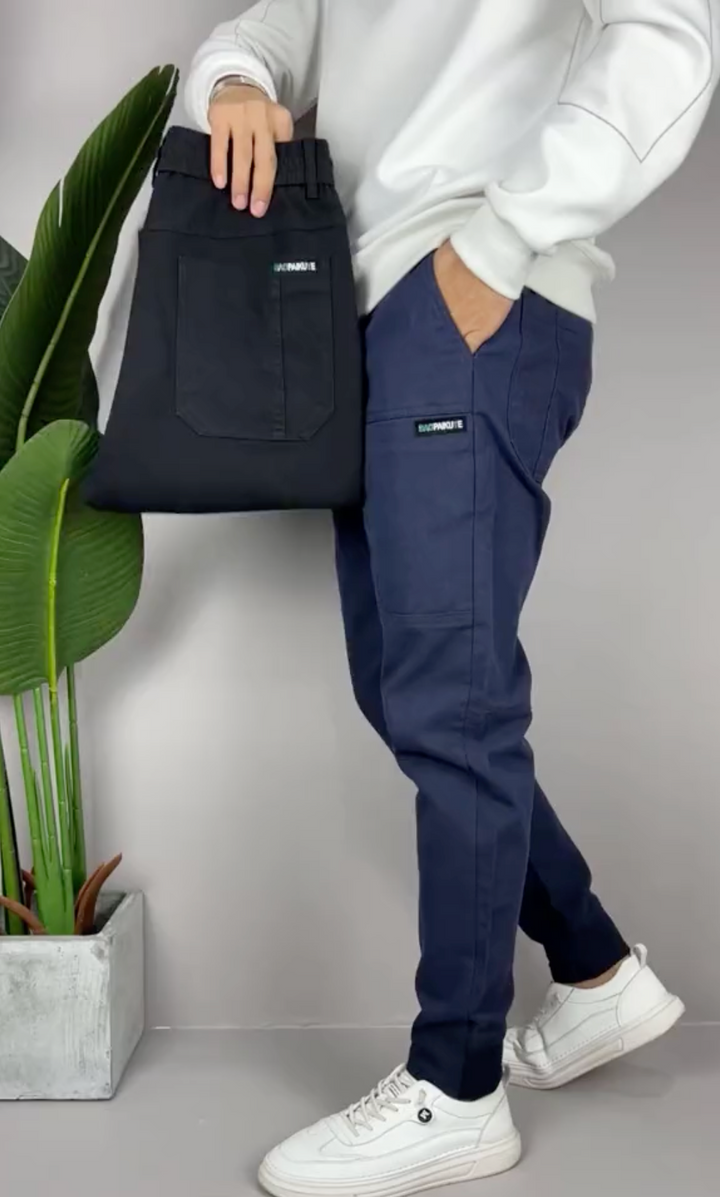 TOMMASO - Pantaloni cargo elasticizzati premium