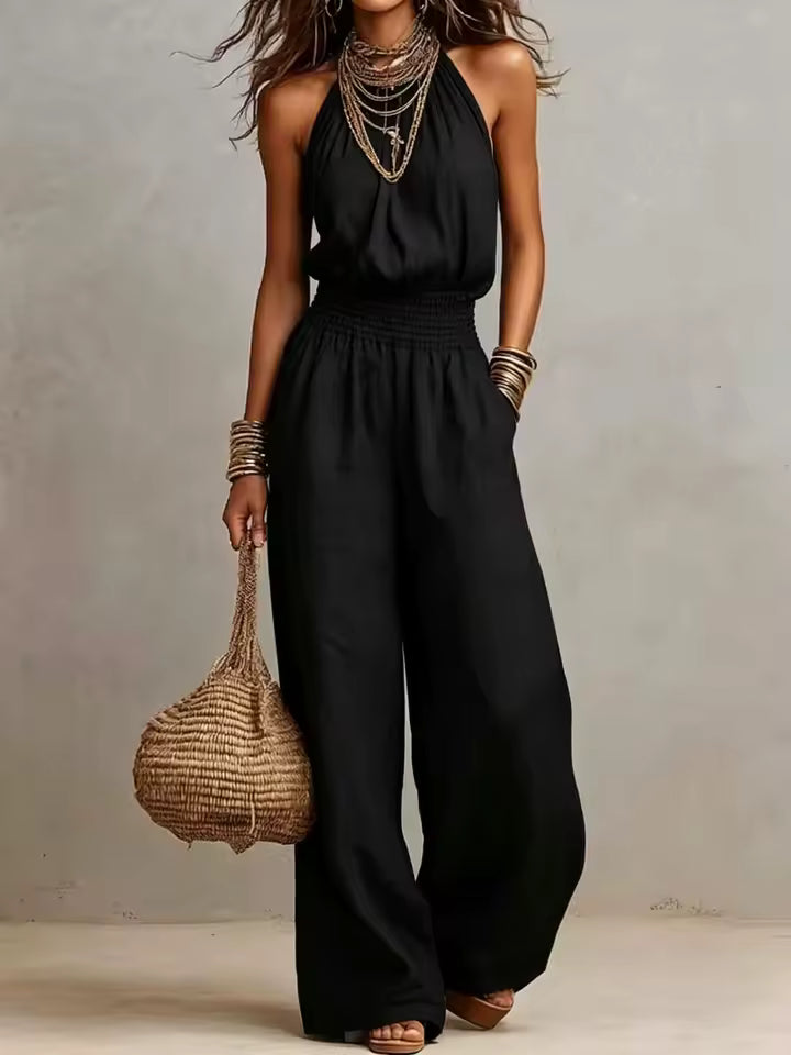 Valeria | Elegant Halter-Neck Jumpsuit