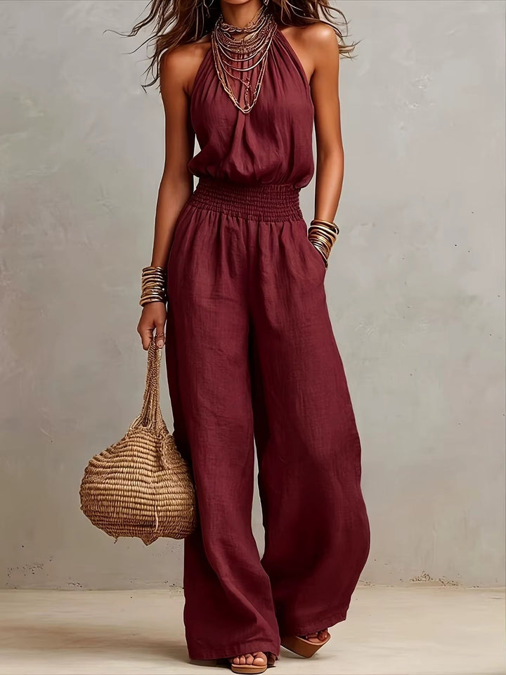 Valeria | Elegant Halter-Neck Jumpsuit