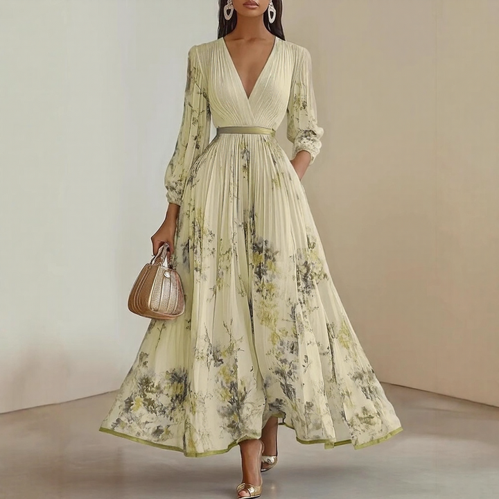 Rowella | Elegant Pleated Maxi Dress