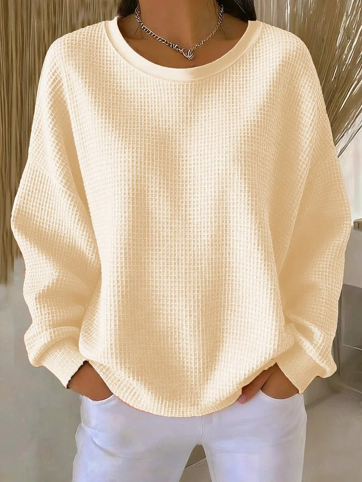 Cecilia | Relaxed Waffle-Texture Sweater