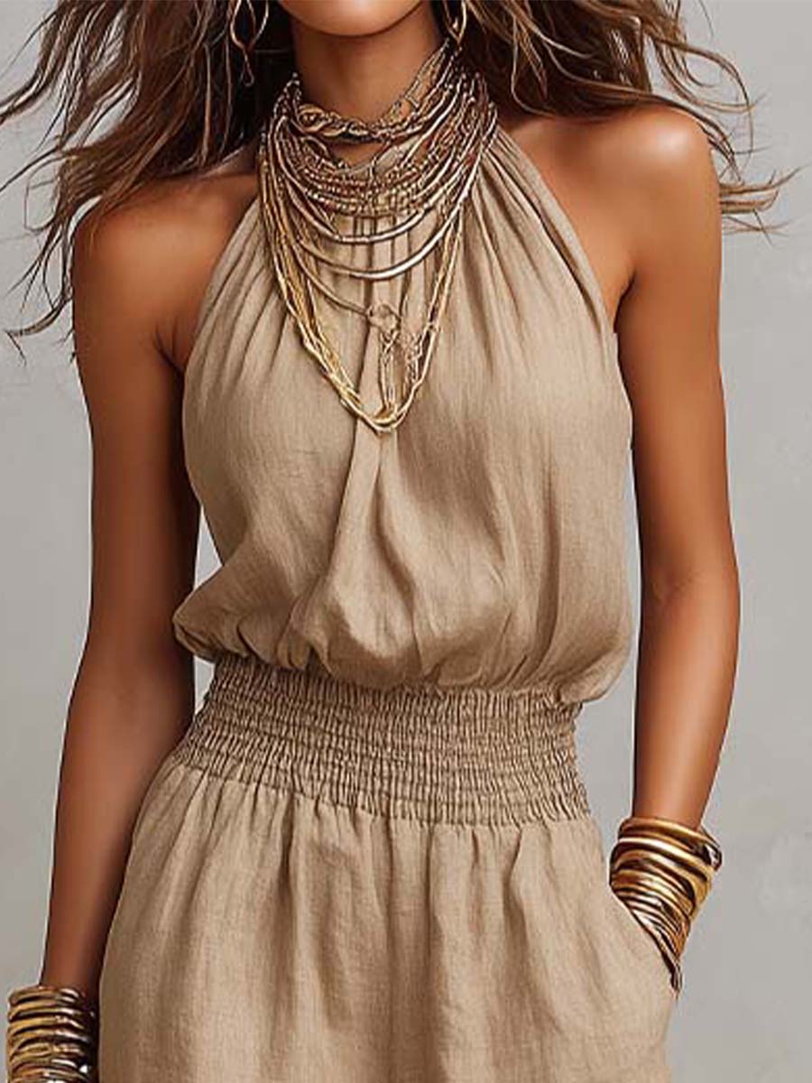 Valeria | Elegant Halter-Neck Jumpsuit