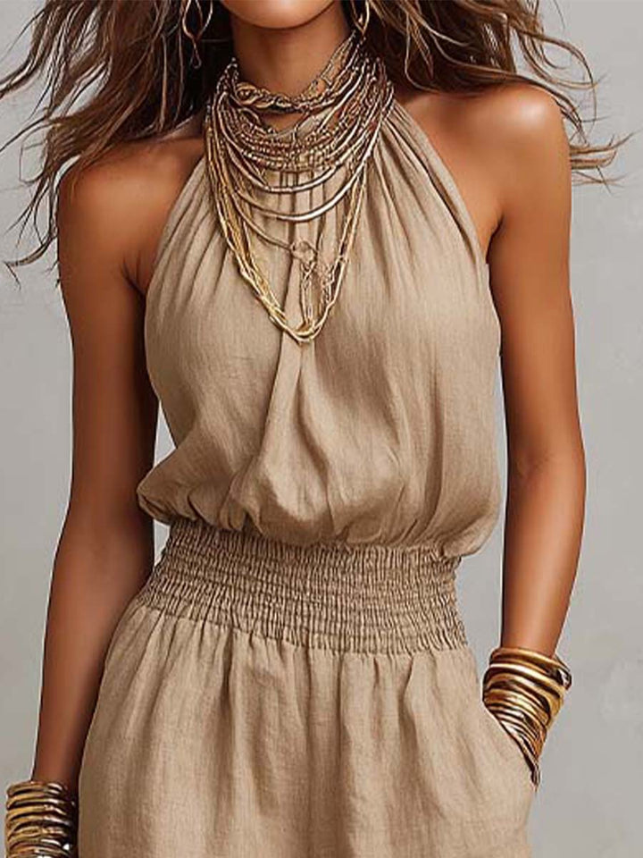Valeria | Elegant Halter-Neck Jumpsuit