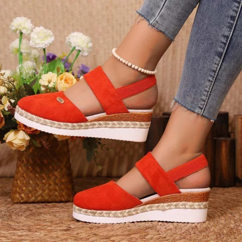 Antonella | Sandali ortopedici con plateau, traspiranti e casual