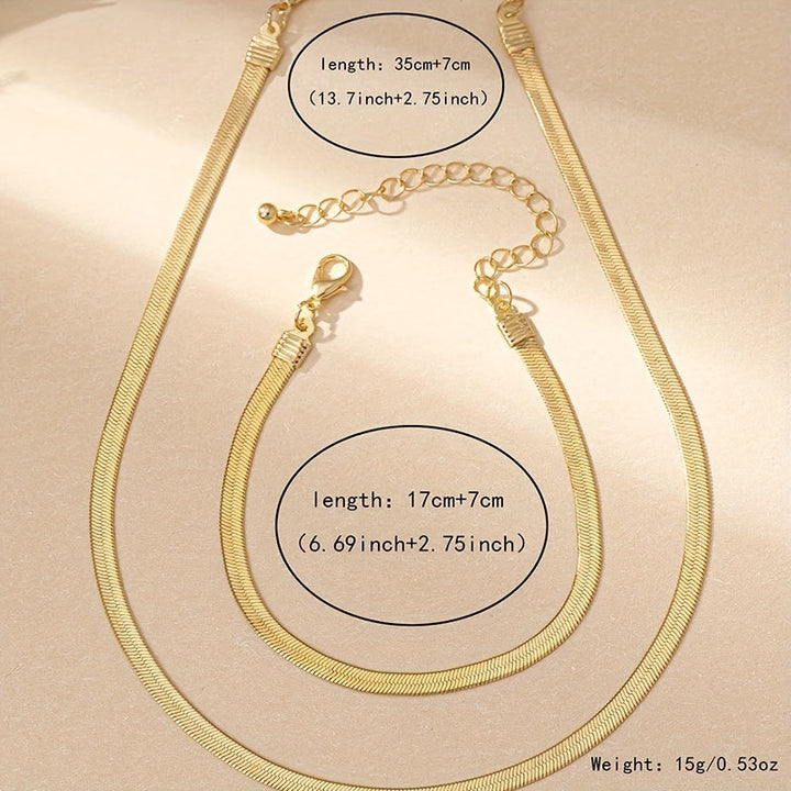 VINTAGE SNAKE CHAIN NECKLACE SET