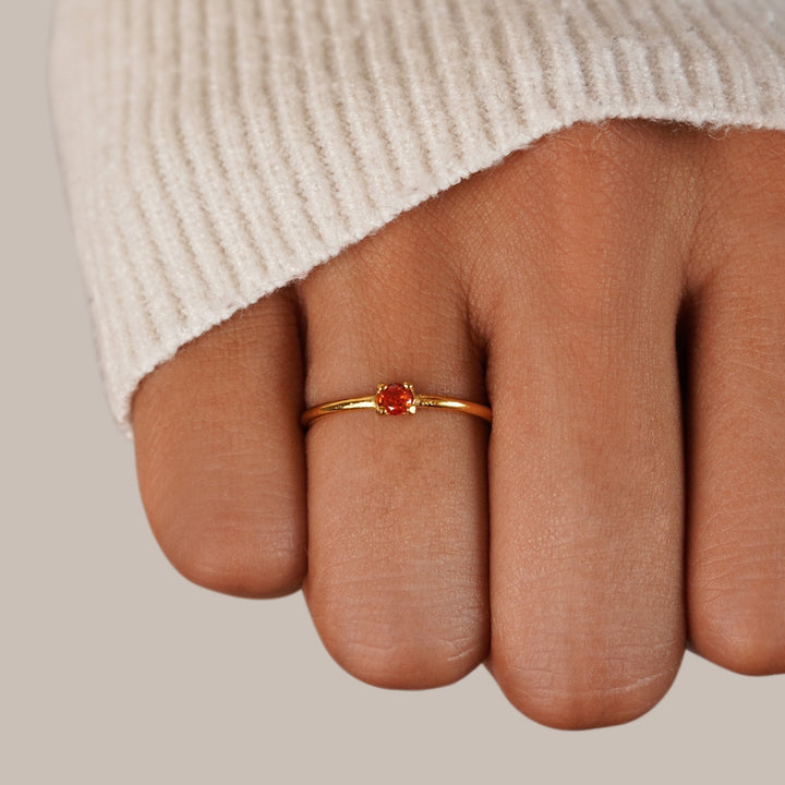 Gold Birthstone Rings