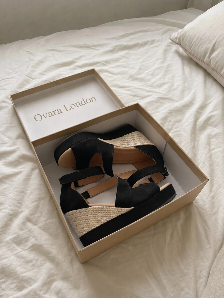 Monica | Esparto wedge sandals for summer with a zip